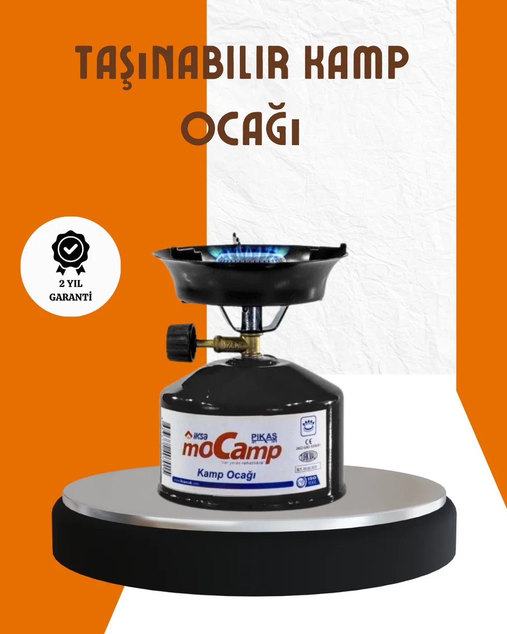 Taşınabilir Metal Gövdeli Kamp Ocağı Seti Çok Renkli