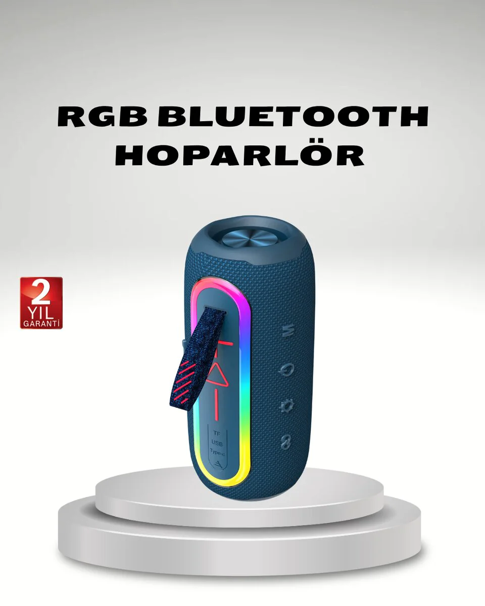 Taşınabilir Mini Bluetooth Hoparlör - Güçlü Ses ve Şık Kırmızı Tasarım