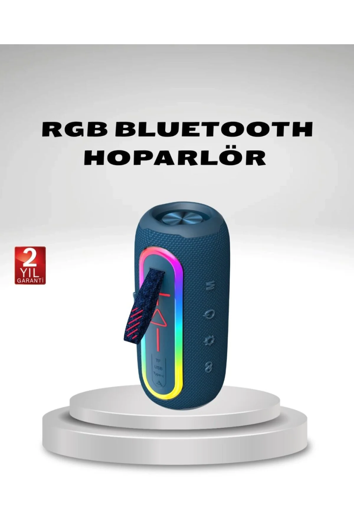 Taşınabilir Mini Bluetooth Hoparlör Güçlü Ses Ve Şık Kırmızı Tasa