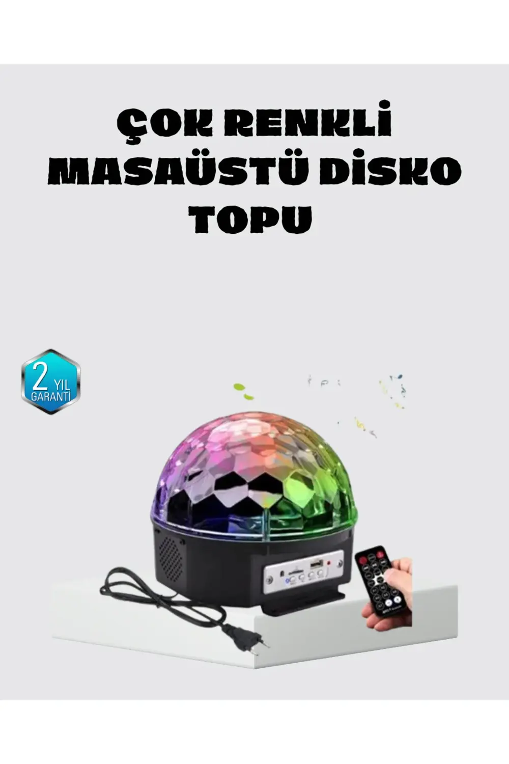 Taşınabilir Mini Disko Topu Lamba – Müzikle Senkronize Işık Efekt