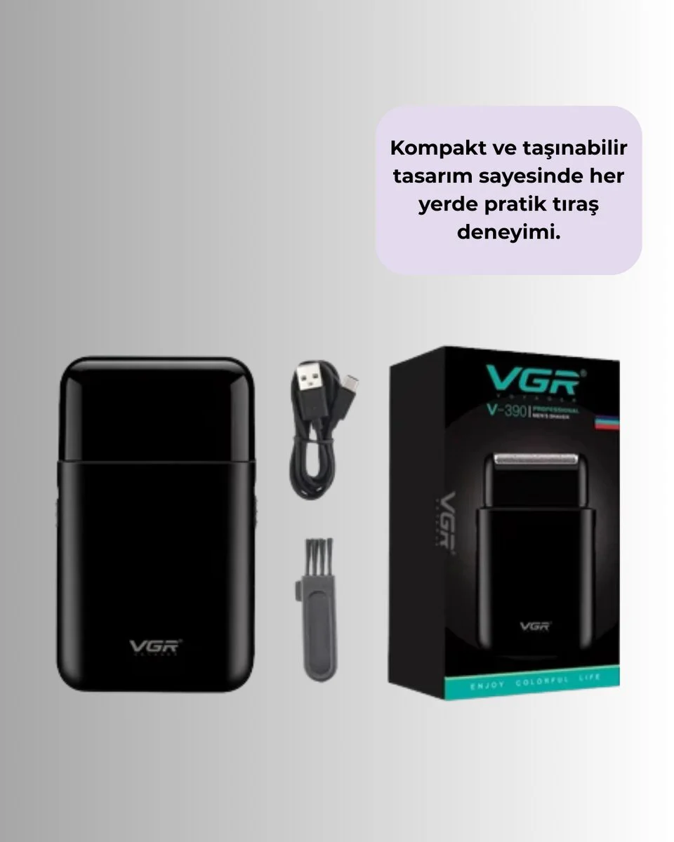 Taşınabilir Mini Elektrikli Tıraş Makinesi | Sessiz ve Güçlü Motor