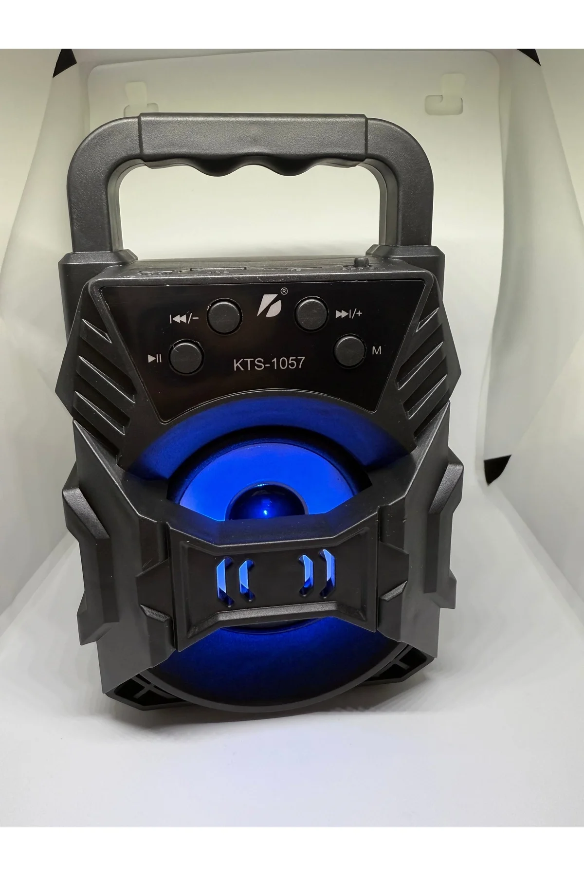 Taşınabilir Mini Işıklı Bluetooth Hoparlör, FM Radyo, USB ve SD Kart Girişli, Turkuaz Renk