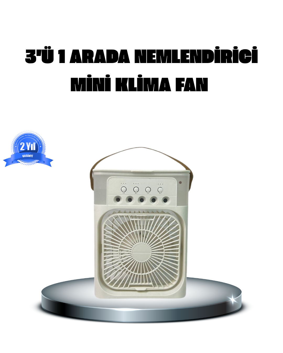Taşınabilir Mini Klima Fan 3’ü 1 Arada Soğutucu, Nemlendirici ve 
