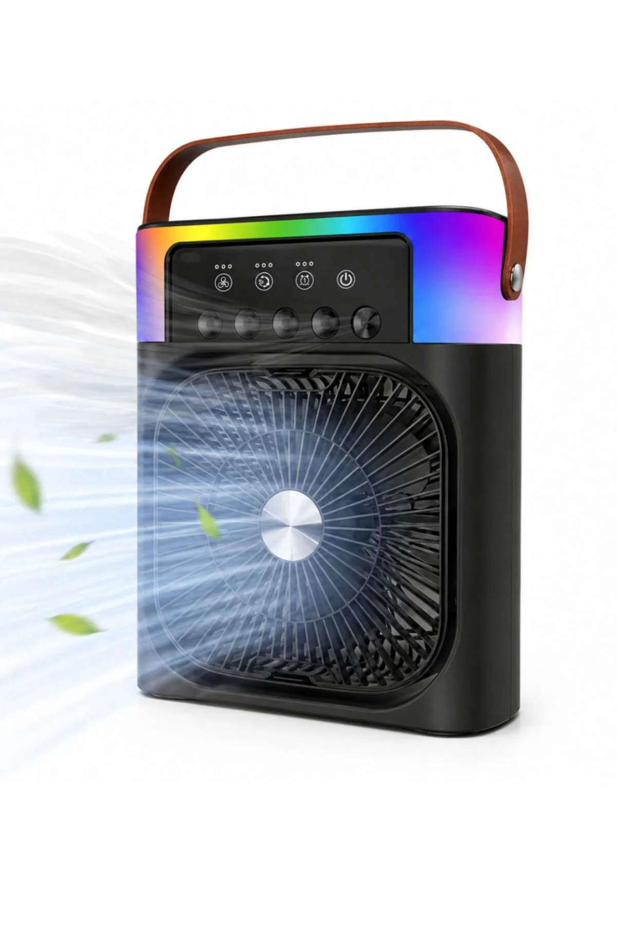 Taşınabilir Mini Klima Nemlendirici Fan RGB Led Aydınlatmalı USB 