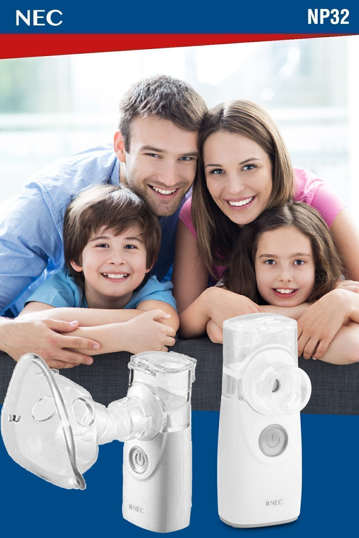 Taşınabilir Mini Mesh Nebulizatör Sessiz Hafif Hava Makinesi