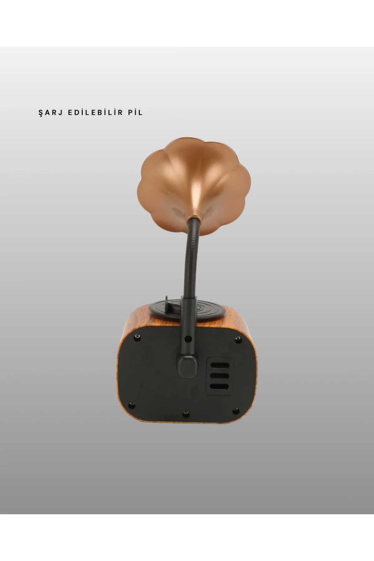 Taşınabilir Mini Retro Radyo Bluetooth Hoparlör USB SD AUX Destekli Yeni Nesil - Görsel 5