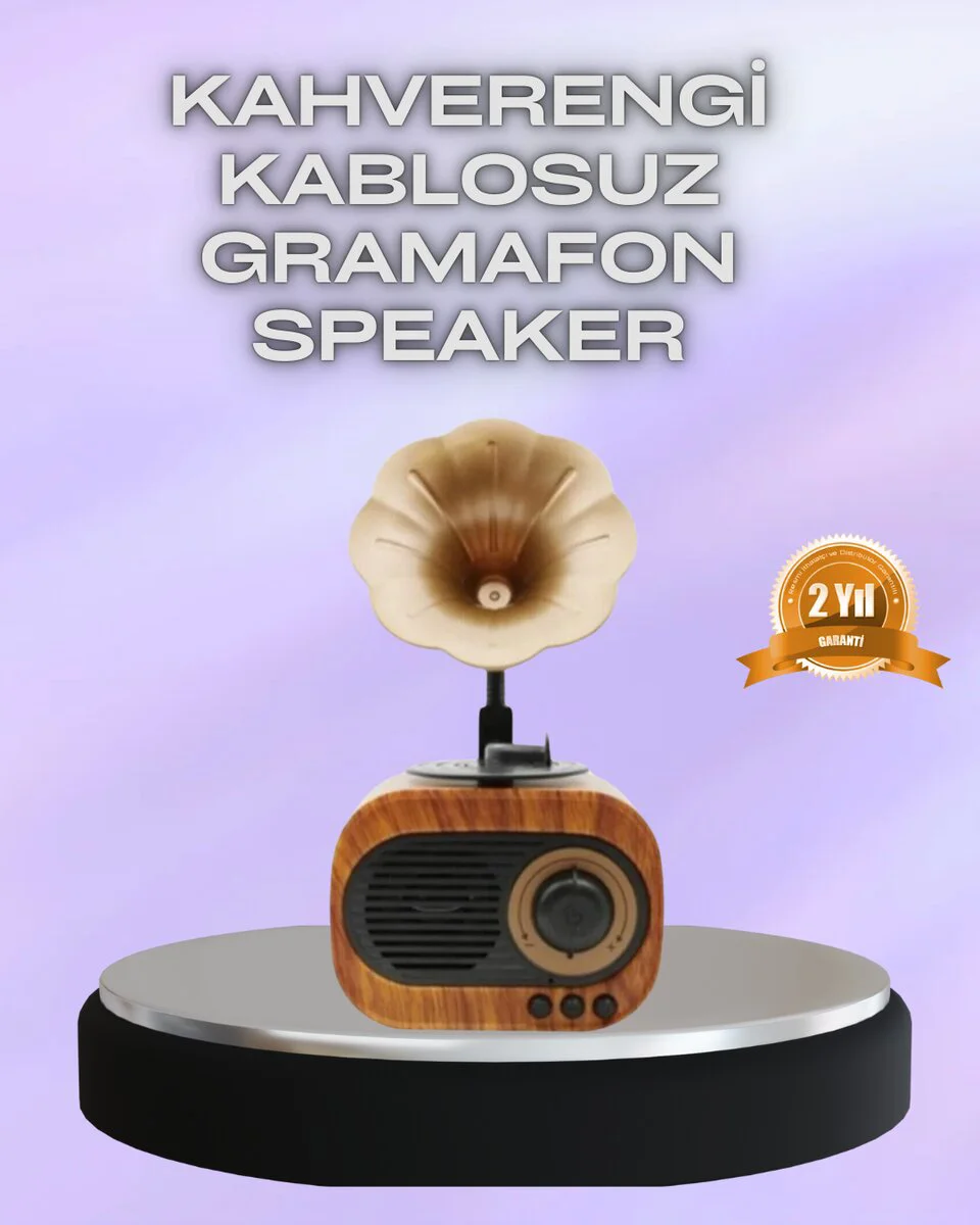 Taşınabilir Mini Retro Radyo Bluetooth Hoparlör USB SD AUX Destek