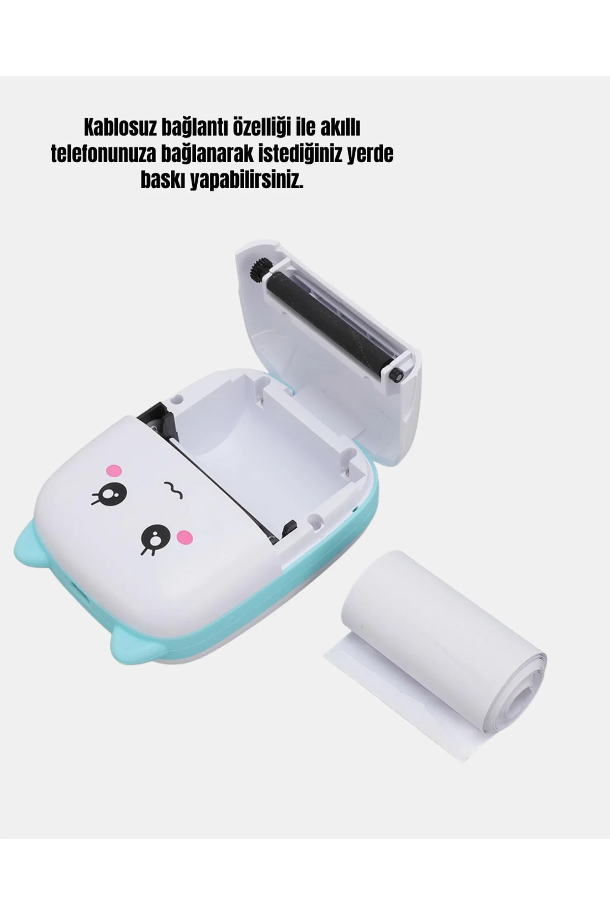 Taşınabilir Mini Termal Yazıcı 200 DPI Bluetooth Bağlantılı