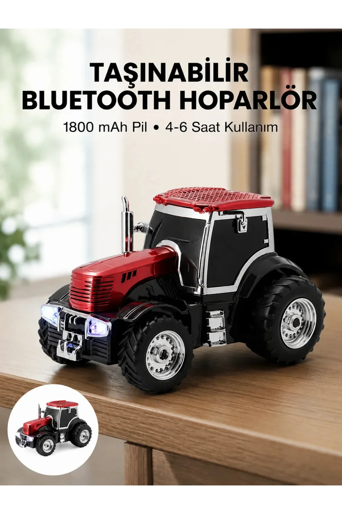 Taşınabilir Nostaljik Araç Tasarımlı Bluetooth Hoparlör