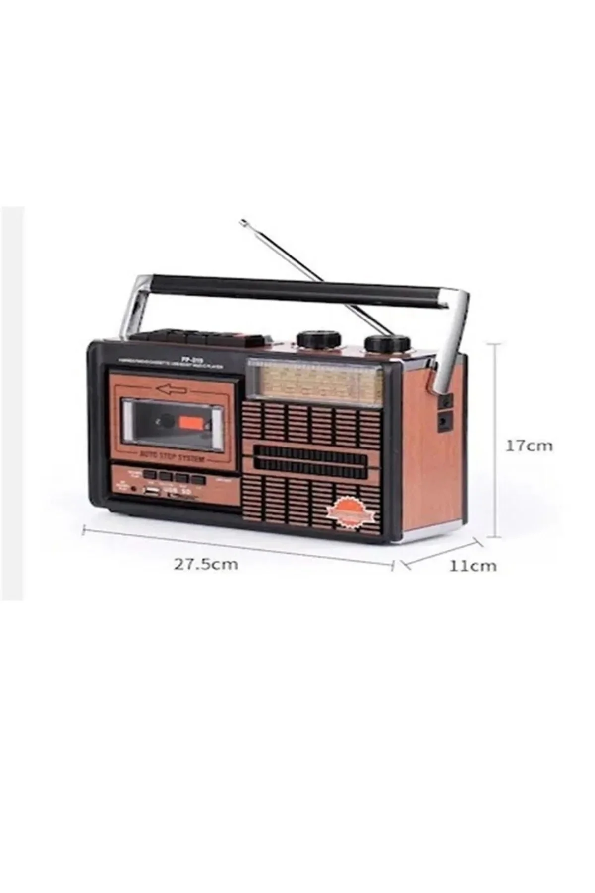 Taşınabilir nostaljik radyo USB kart FM radyo kaset çalar Bluetooth kırmızı 2 yıl garantili