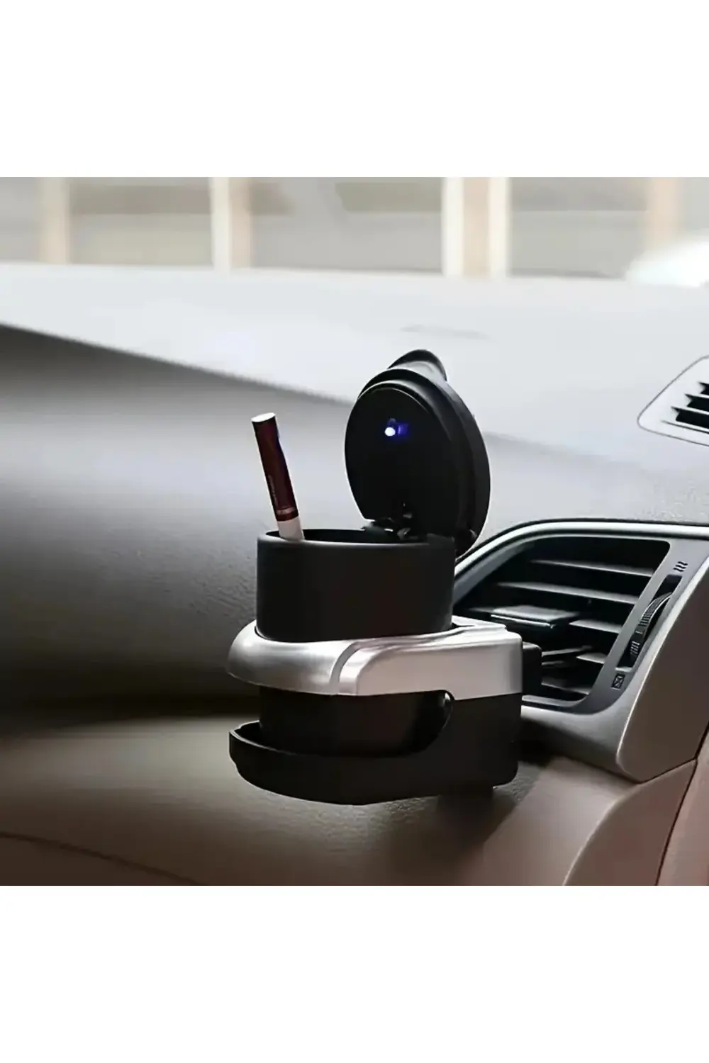 Taşınabilir Oto Araç Içi Mavi Led Işıklı Araba Kül Tablası Oto Kü