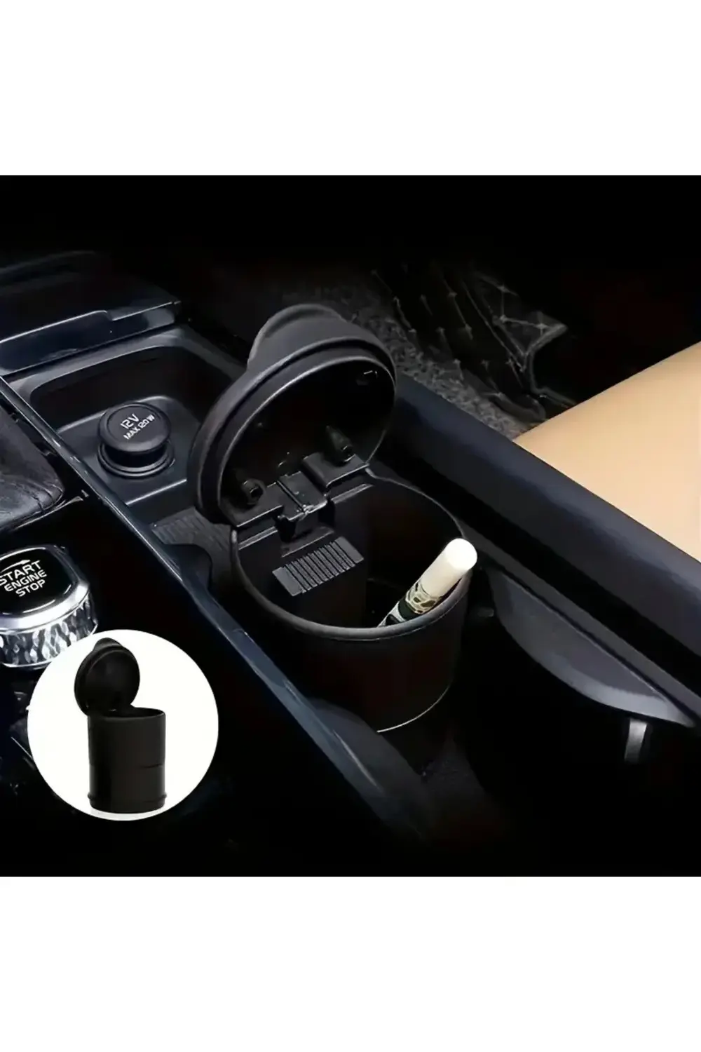 Taşınabilir Oto Araç Içi Mavi Led Işıklı Araba Kül Tablası Oto Kü