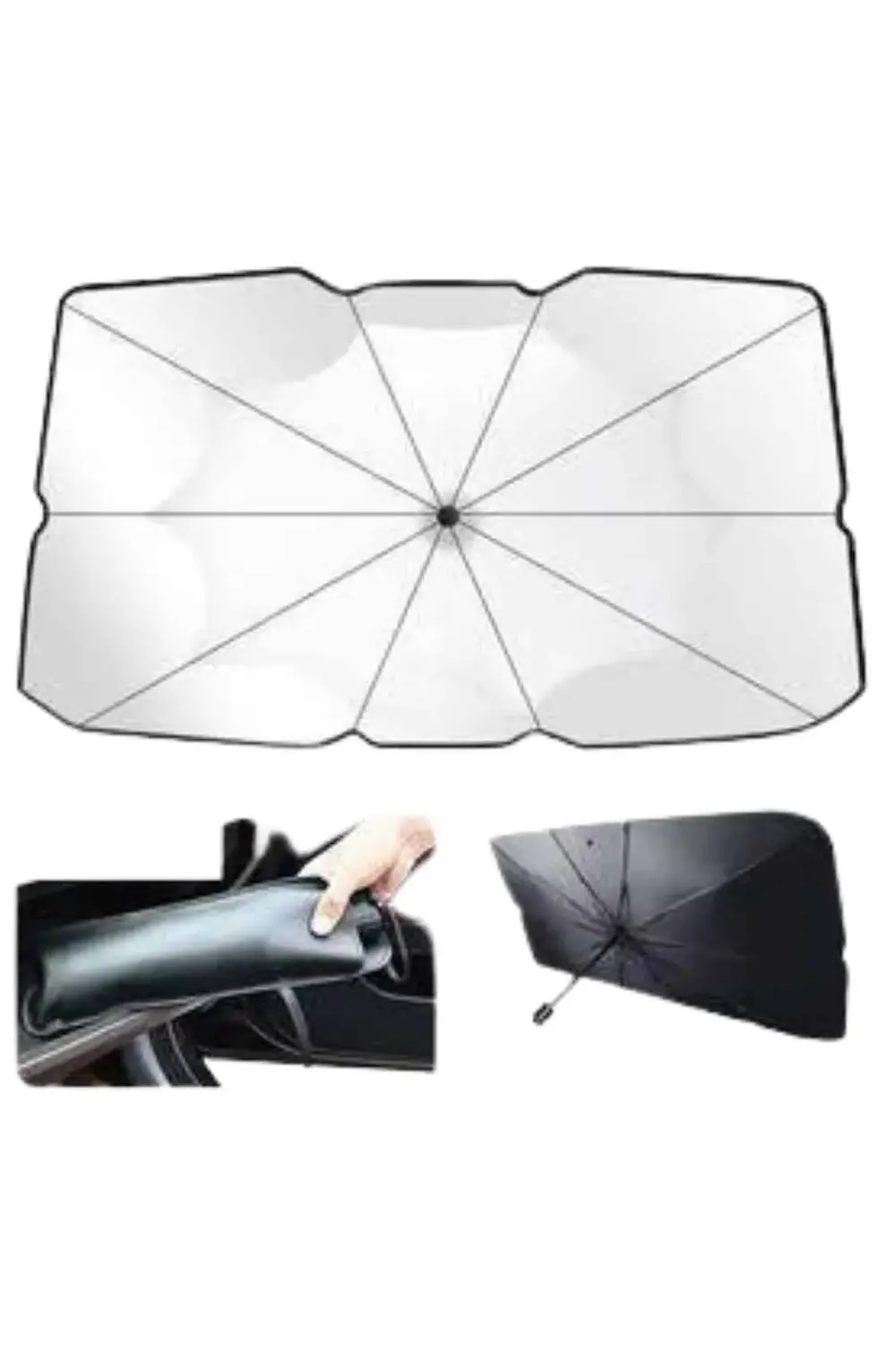 Taşınabilir Oto Cam Güneşliği Katlanabilir Tüm Araçlara Uyumlu Gü