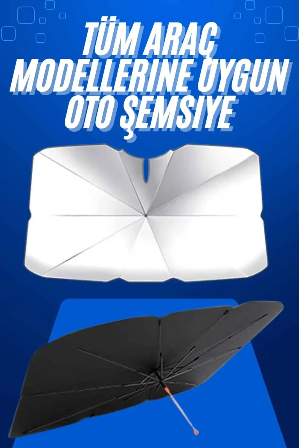 Taşınabilir Oto Cam Güneşliği Katlanabilir Tüm Araçlara Uyumlu Gü
