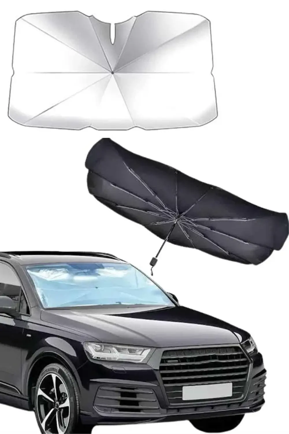 Taşınabilir Oto Cam Güneşliği Katlanabilir Tüm Araçlara Uyumlu Gü