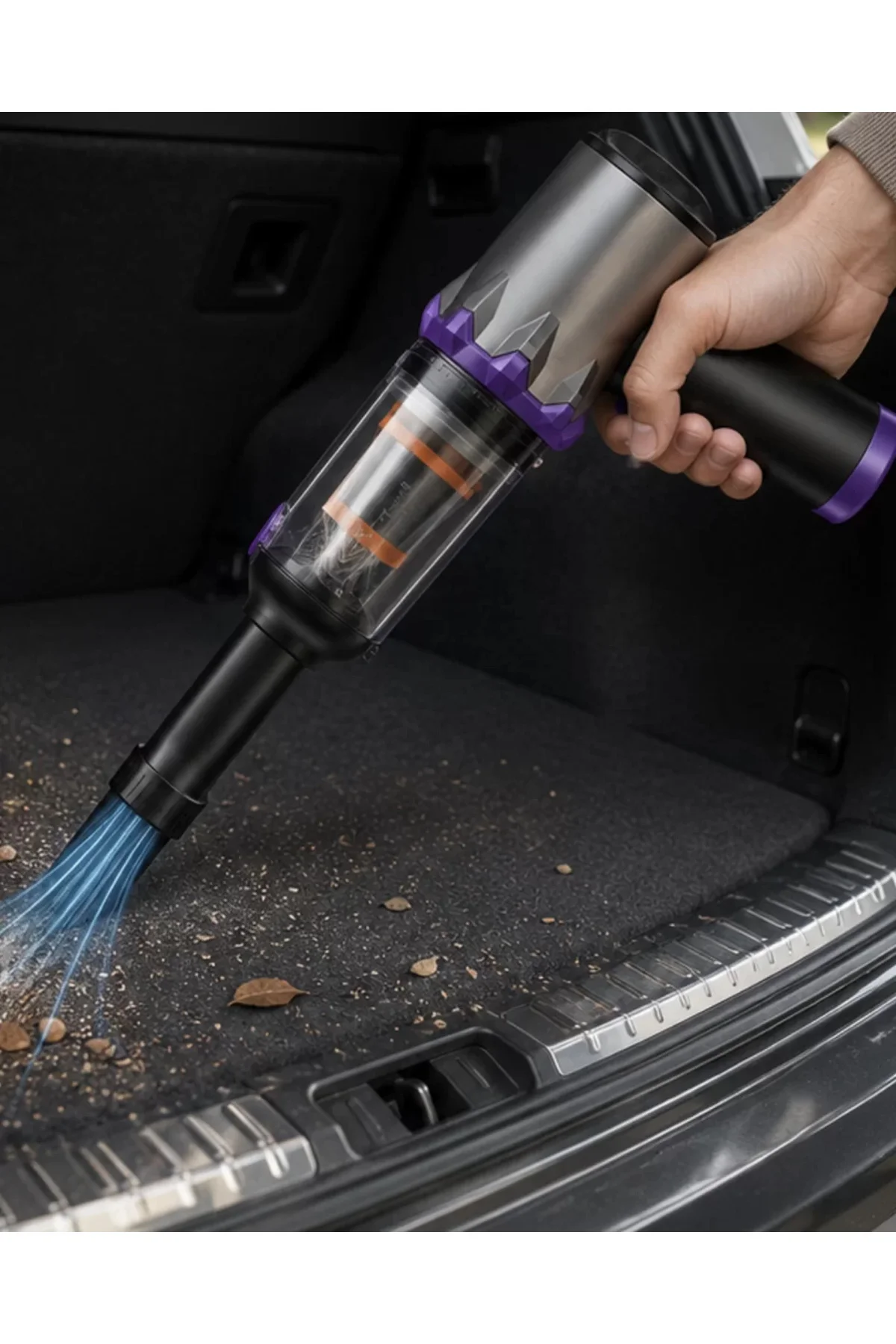 Taşınabilir Oto Süpürge 220W Turbo Güçlü Metal HEPA Filtreli Kablosuz Süpürge