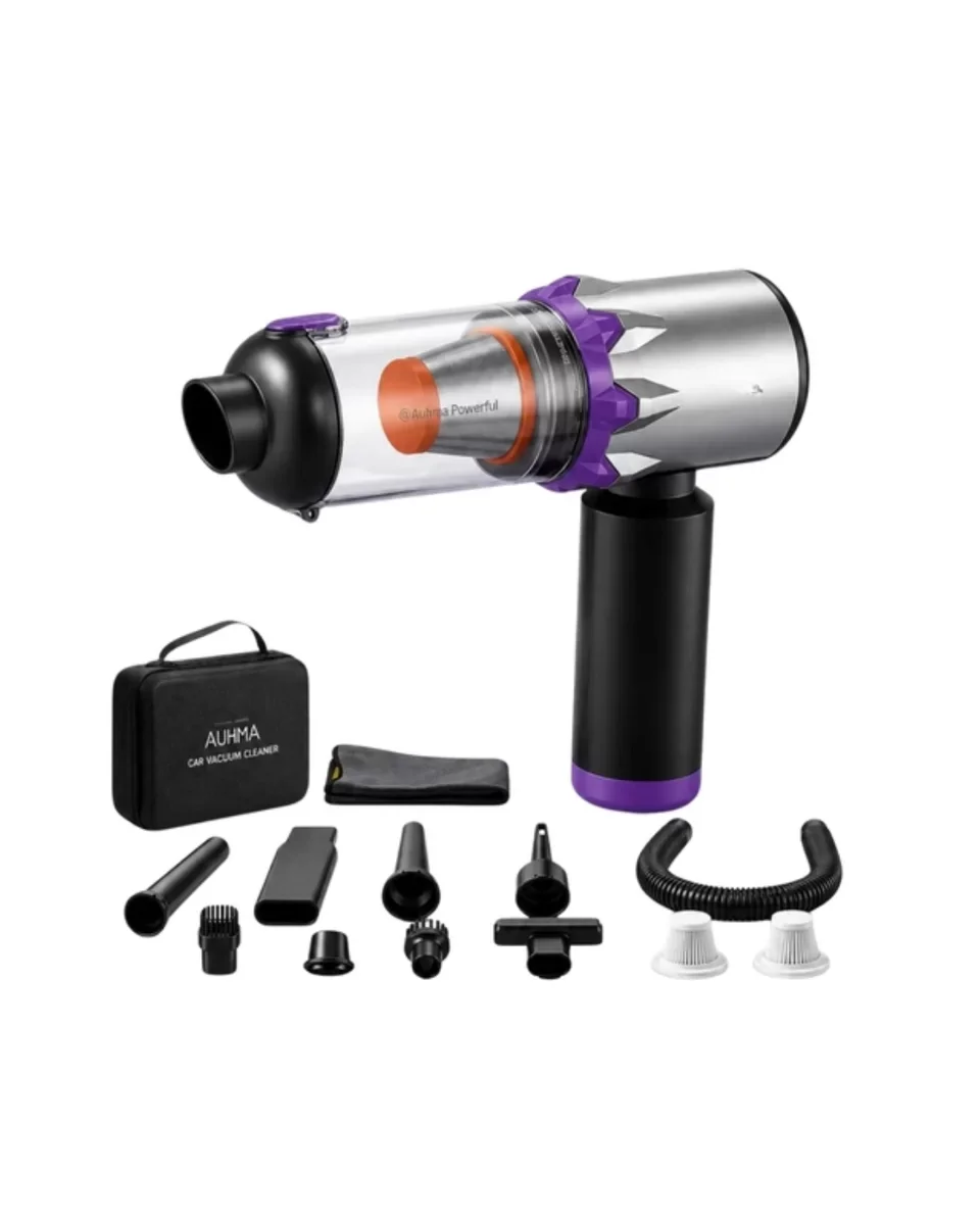 Taşınabilir Oto Süpürge 220W Turbo - Kablosuz Metal HEPA Filtreli Güçlü Emişli Araç Süpürgesi