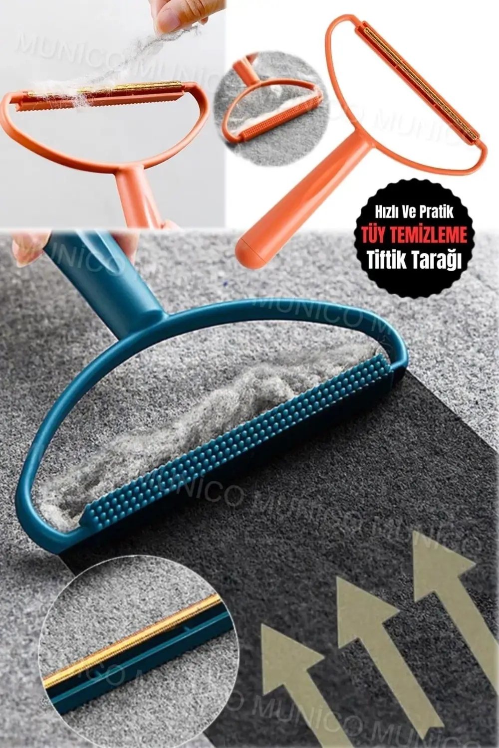 Taşınabilir Pet Saç Çıkarıcı Halı ve Giysi Tıraş Fırça Giysi Tüyü