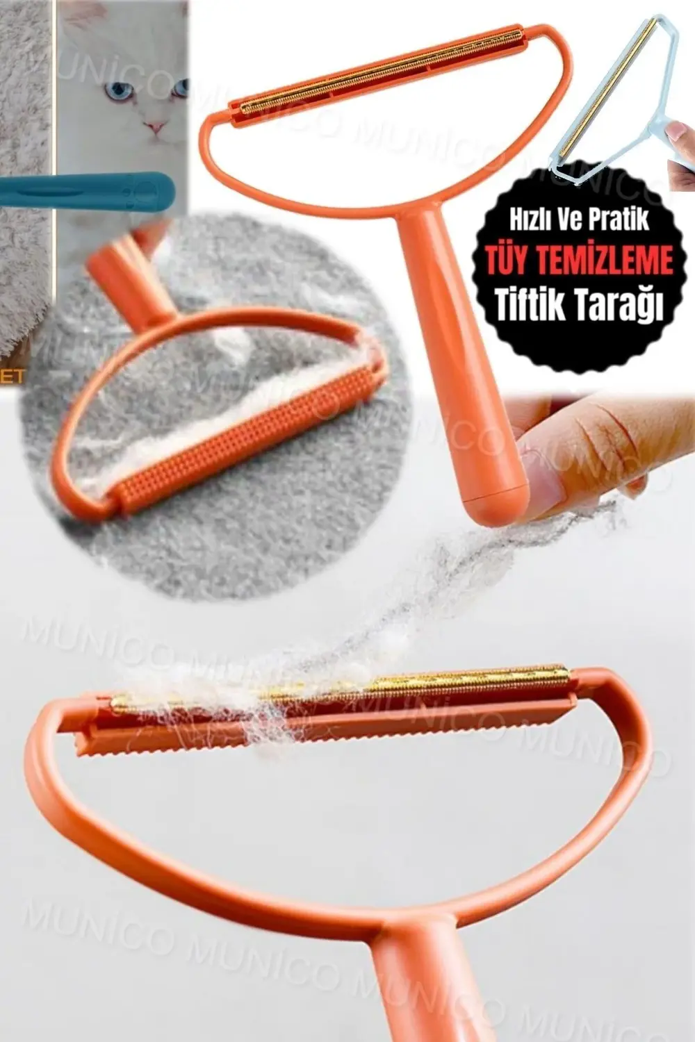 Taşınabilir Pet Saç Çıkarıcı Halı ve Giysi Tıraş Fırça Giysi Tüyü