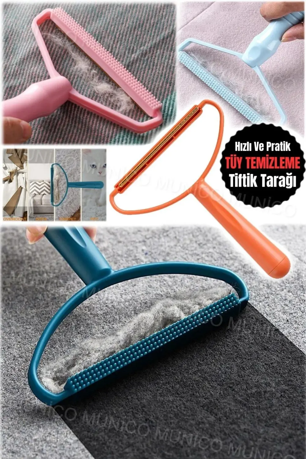Taşınabilir Pet Saç Çıkarıcı Halı ve Giysi Tıraş Fırça Giysi Tüyü
