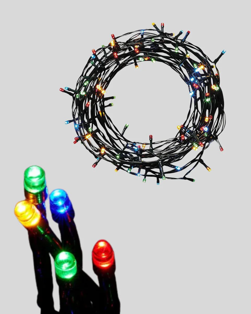 Taşınabilir Pil ile Çalışan LED Işık – 2x2 Metre Perde Modeli | Su Geçirmez Bahçe Aydınlatma