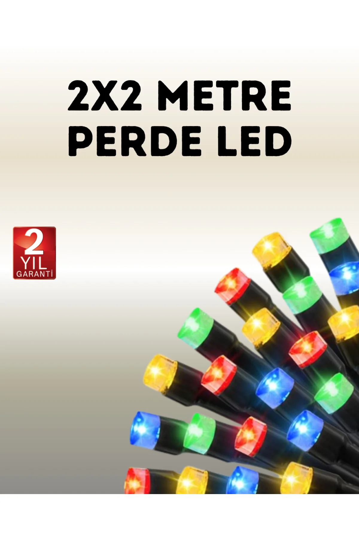 Taşınabilir Pil İle Çalışan LED Işık – 2x2 Metre Perde Modeli