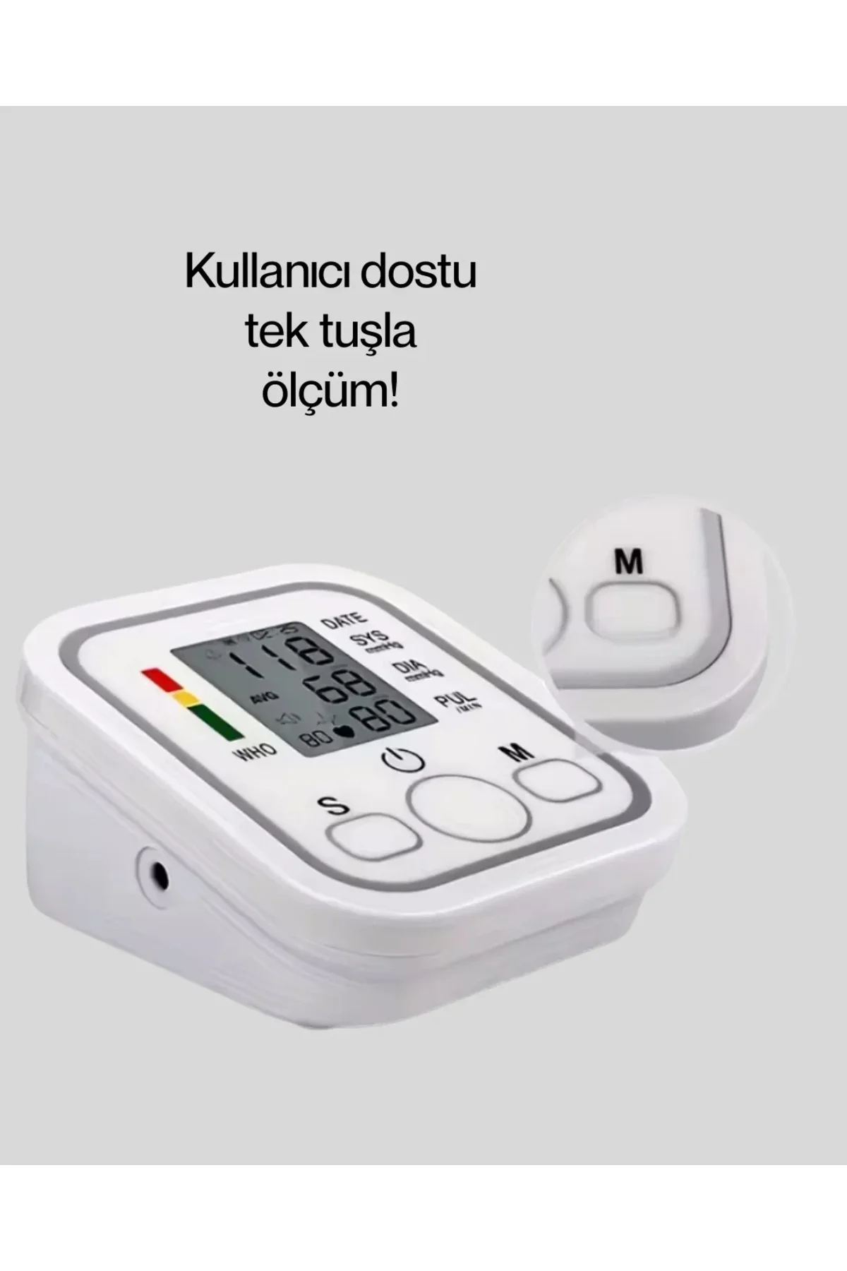 Taşınabilir Pil ve USB Girişli Tansiyon Aleti