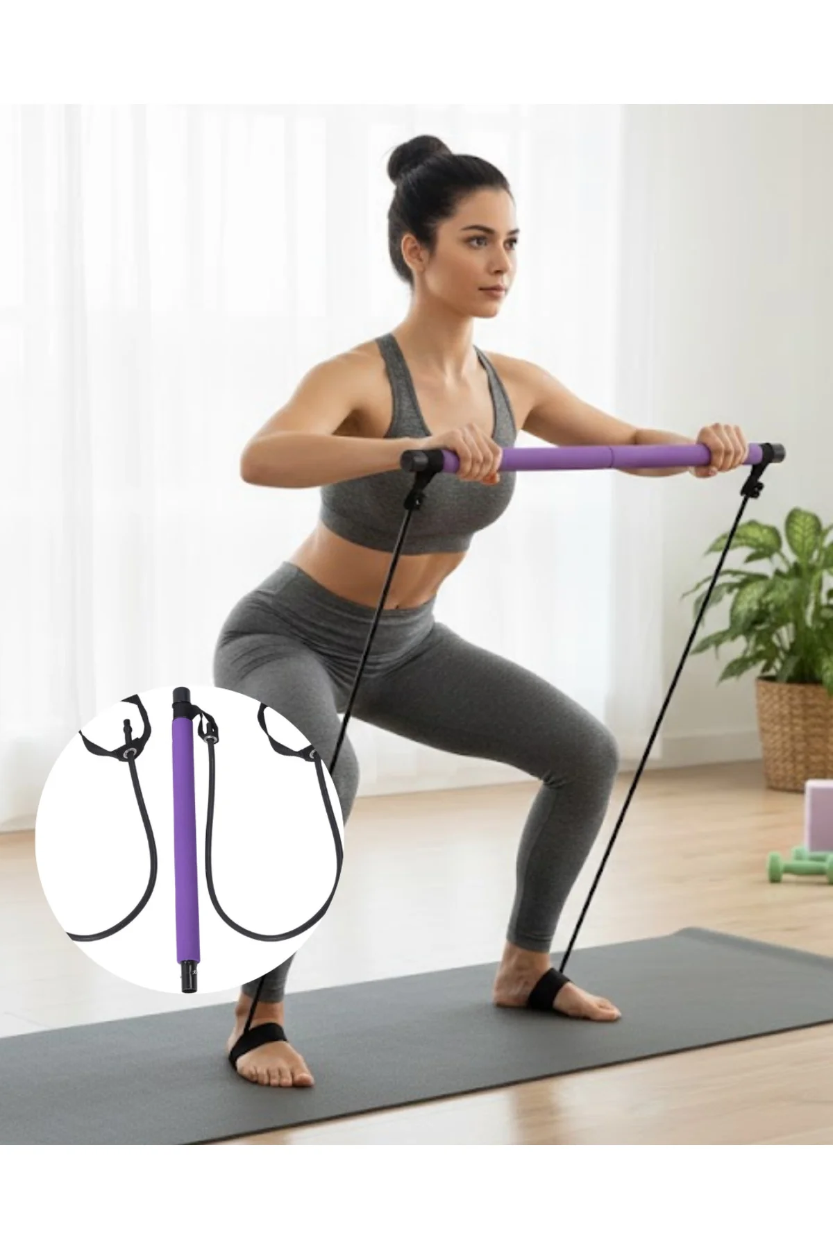 Taşınabilir Pilates Bar Ev Sporuna Uygun Hafif Ve Dayanıklı Yapı