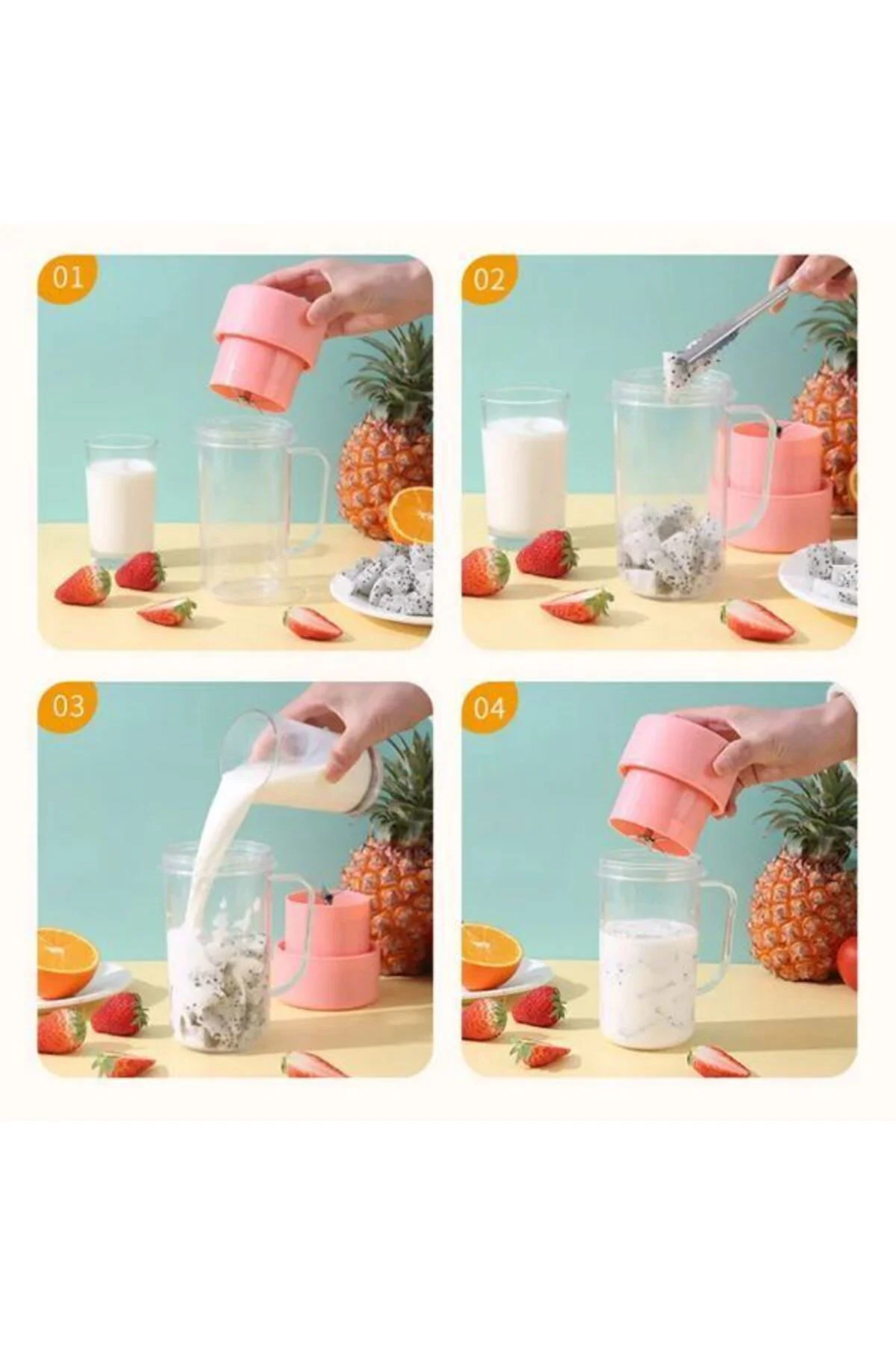 Taşınabilir Pipetli Bardak Blender