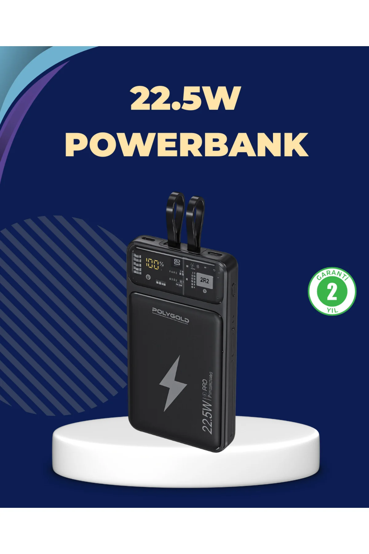 Taşınabilir Powerbank 22.5W Hızlı Şarj Destekli