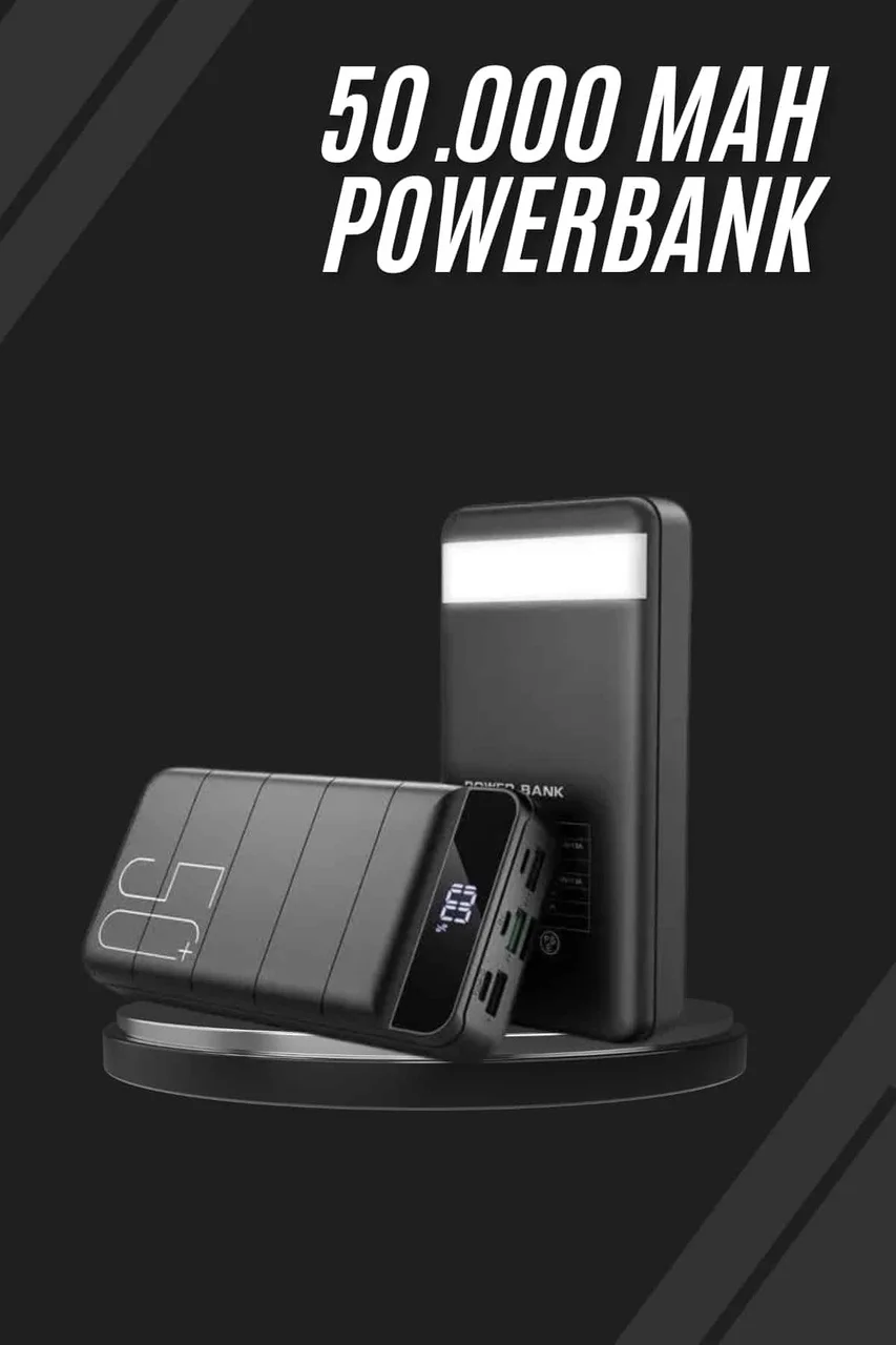 Taşınabilir Powerbank 50.000 Mah 4 Girişli Hızlı Şarj Led Göstergeli Fenerli Şarj - Lisinya Diğer 72017130