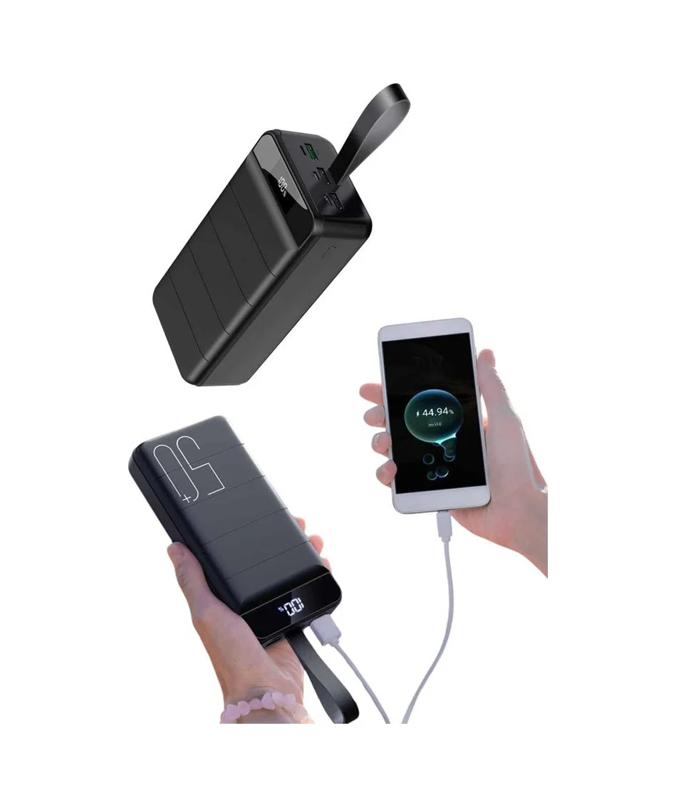 Taşınabilir Powerbank 50.000 Mah 4 Girişli Hızlı Şarj Led Göstergeli Fenerli Şarj Diğer