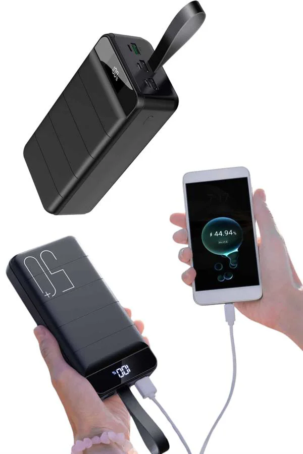 Taşınabilir Powerbank 50.000 mAh 4 Girişli Hızlı Şarj Led Göstergeli Fenerli Şarj Fiyatı, Yorumları ve Özellikleri