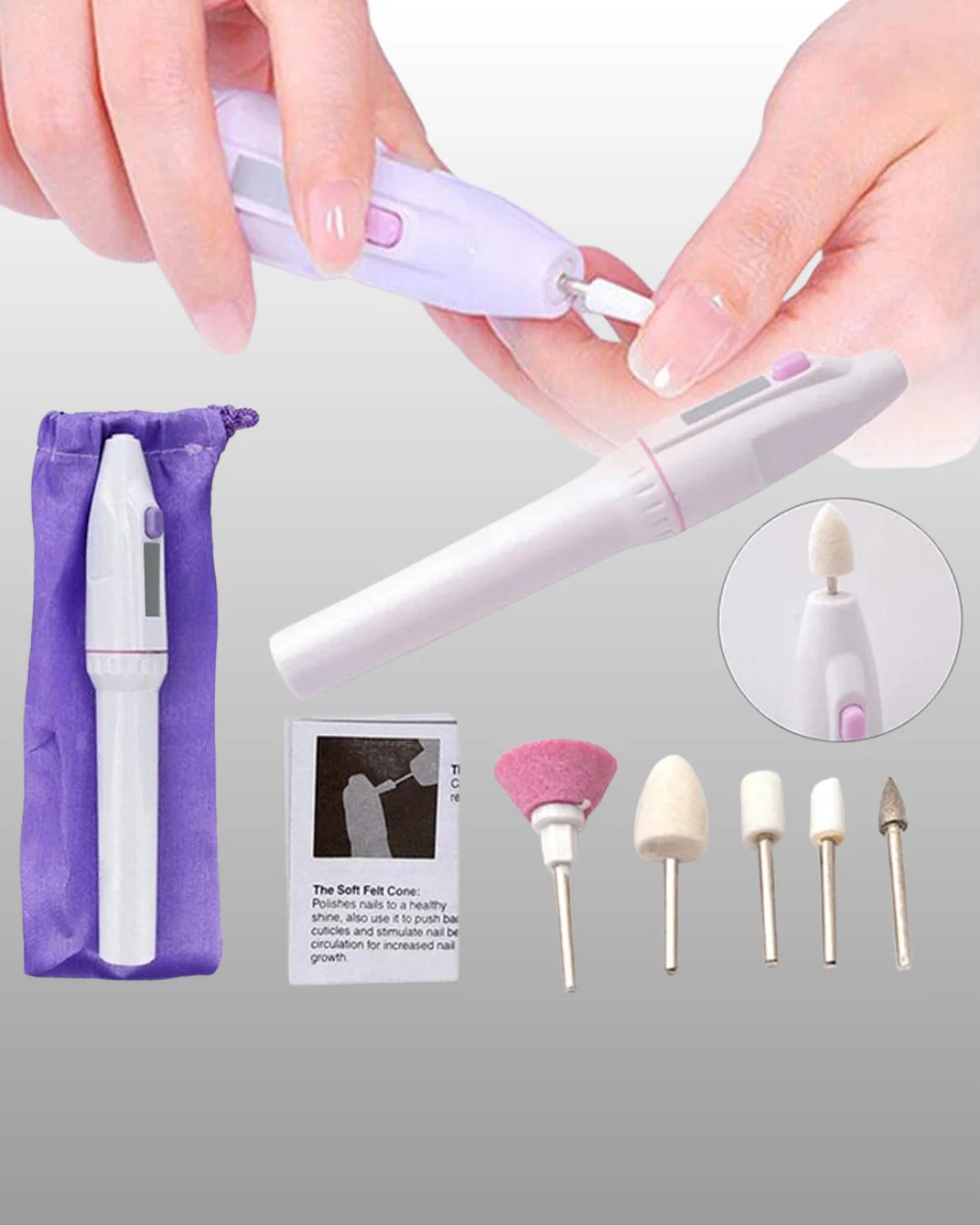 Taşınabilir Profesyonel Manikür Pedikür Seti