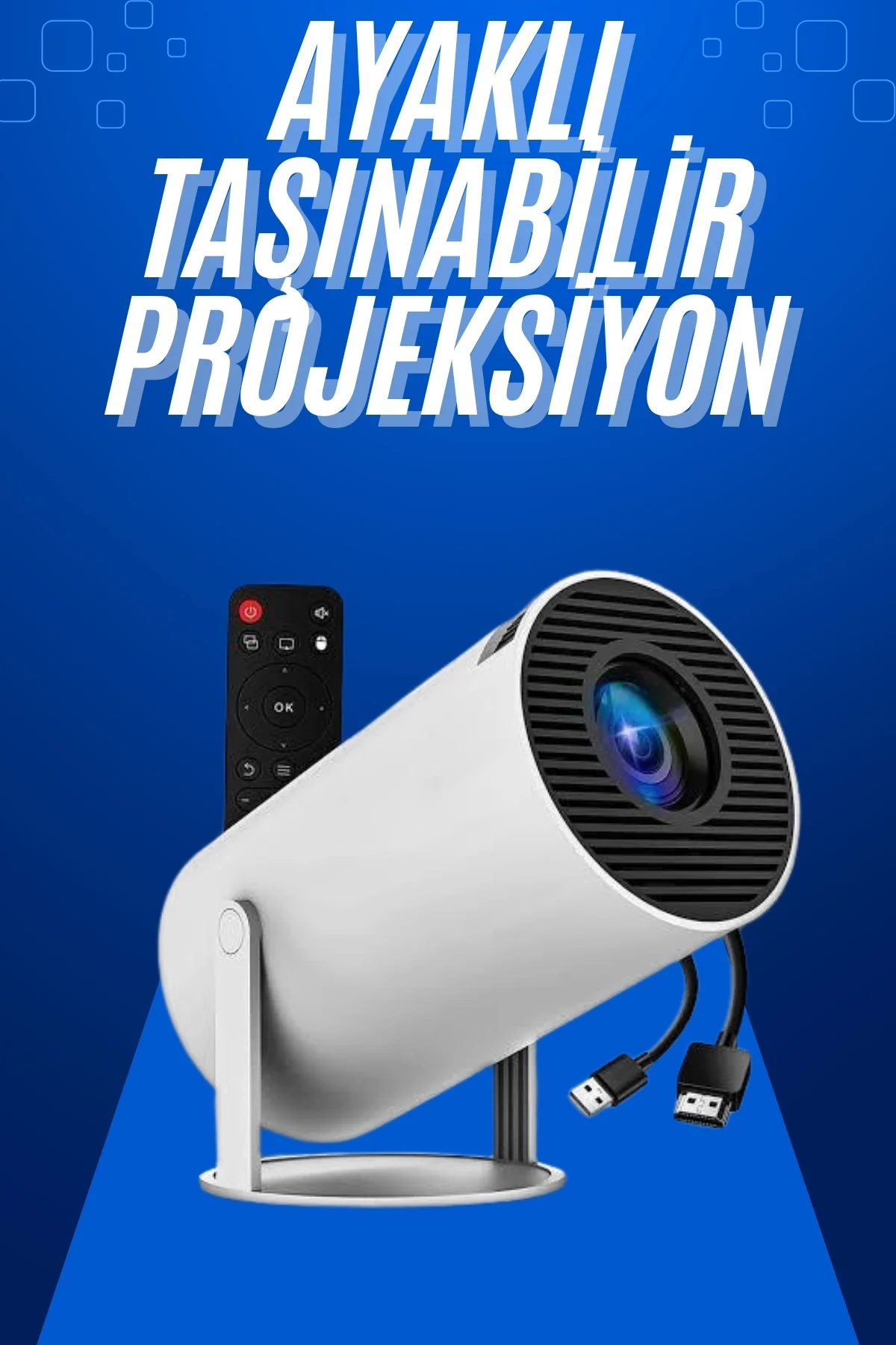 Taşınabilir Projeksiyon Ayaklı Projektör Android Uyumlu Hdmi Girişli Taşınabilir Projeksiyon Ayaklı Projektör Android Uyumlu Hdmi Girişli