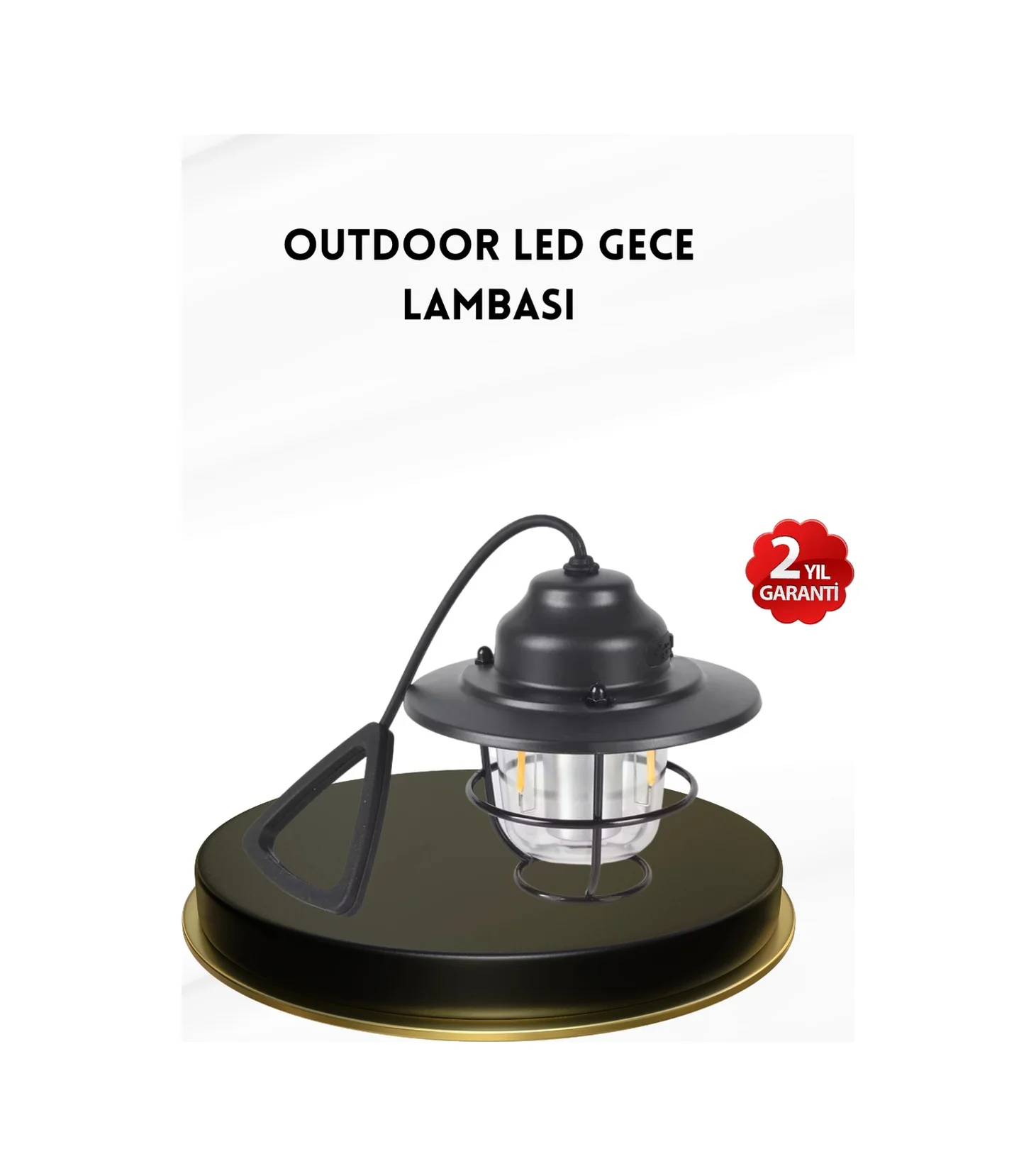Taşınabilir Retro Çam Konisi Kamp Lambası Gece Işığı Su Geçirmez
