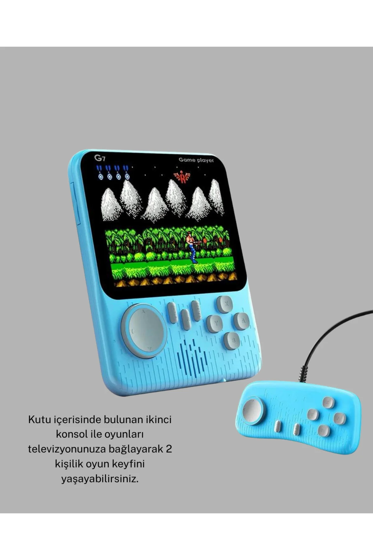 Taşınabilir Retro Oyun Konsolu – 3.5 İnç LCD, 666 Klasik Oyun, TV