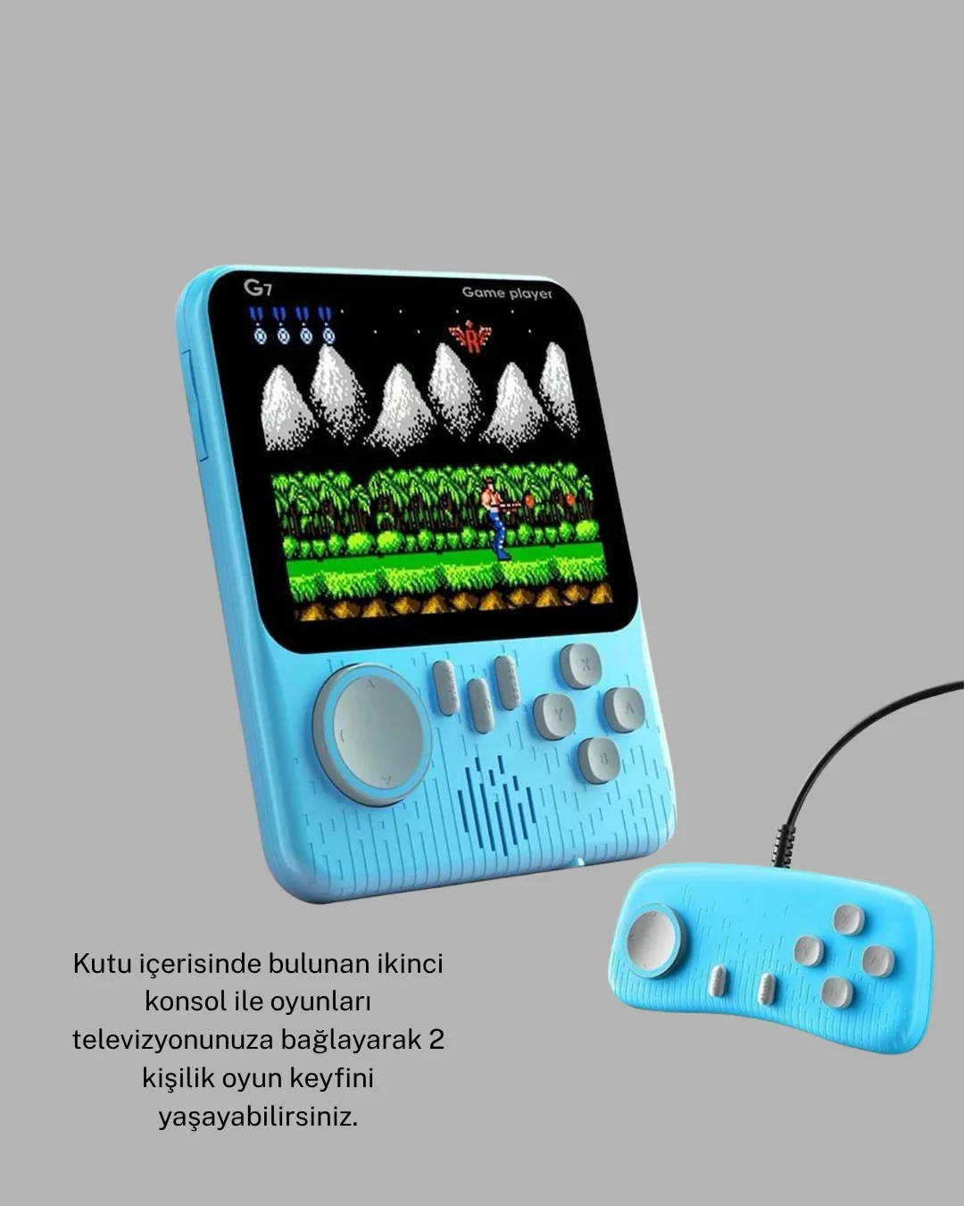 Taşınabilir Retro Oyun Konsolu – 3.5 İnç LCD, 666 Klasik Oyun, TV Destekli