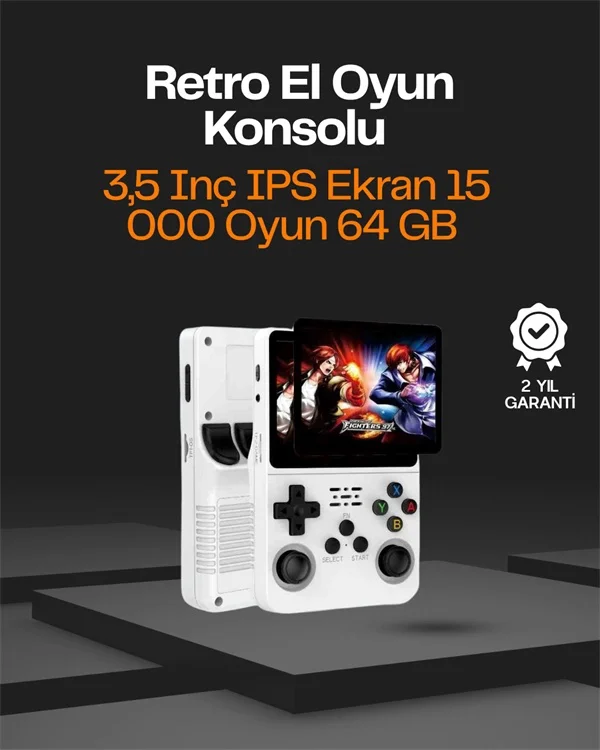 Taşınabilir Retro Oyun Konsolu 15.000 Oyun, 64 Gb Depolama, Ips Ekran