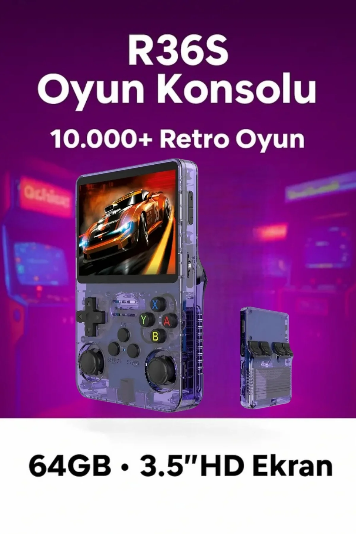Taşınabilir Retro Oyun Konsolu - 3.5" IPS Ekran, 21.000 Oyun ve ArkOS İşletim Sistemi