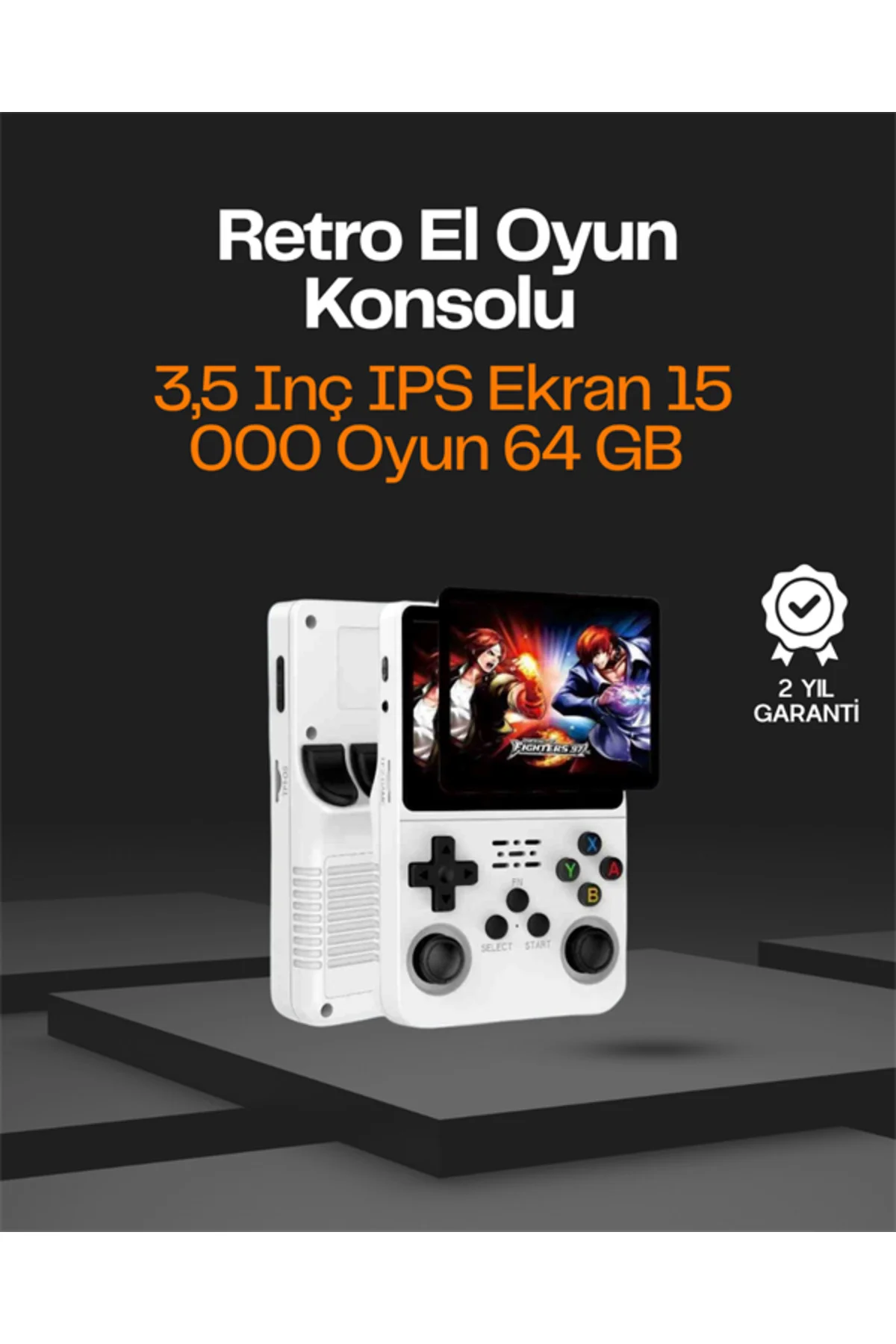 Taşınabilir Retro Oyun Konsolu – 15.000 Oyun, 64 GB Depolama, IPS