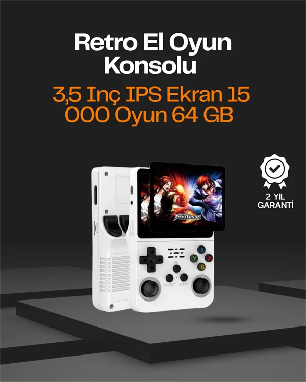 Taşınabilir Retro Oyun Konsolu – 15.000 Oyun, 64 GB Depolama, IPS Ekran Taşınabilir Retro Oyun Konsolu – 15.000 Oyun, 64 GB Depolama, IPS Ekran