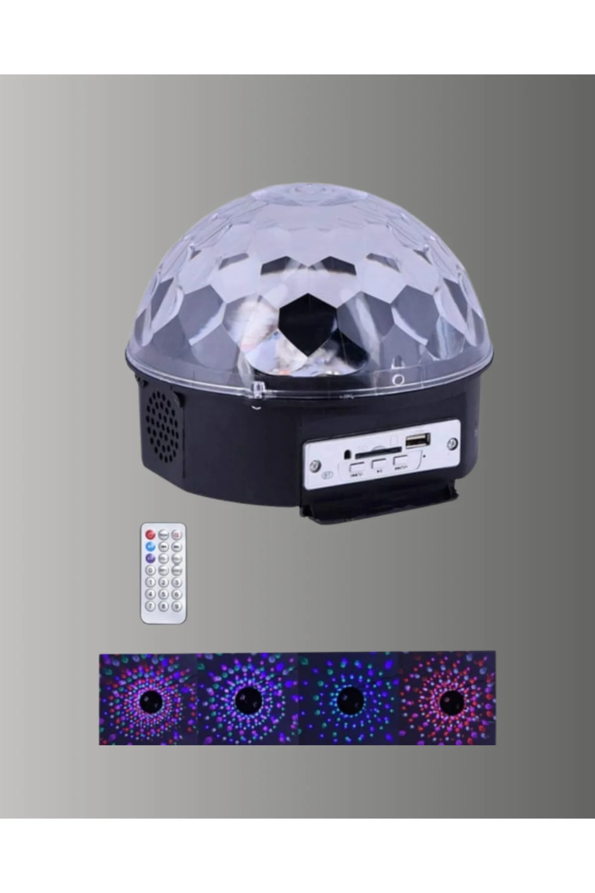 Taşınabilir RGB Disko Topu Bluetooth ve Uzaktan Kumanda Özellikli