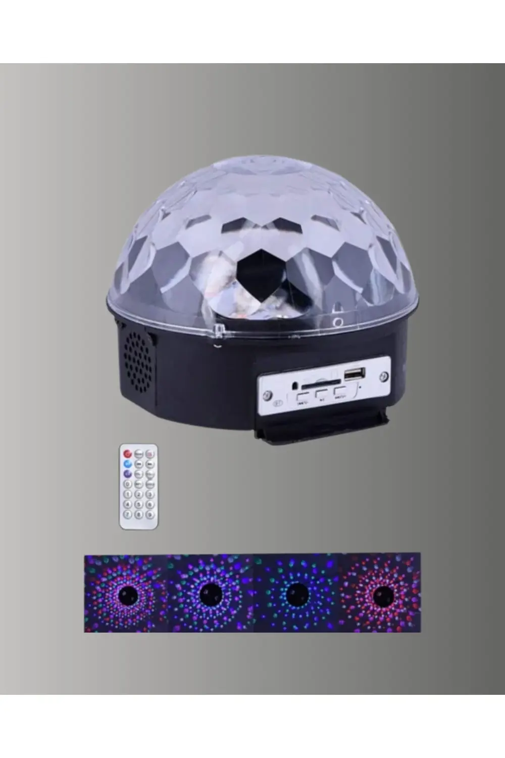 Taşınabilir RGB Disko Topu Bluetooth ve Uzaktan Kumanda Özellikli