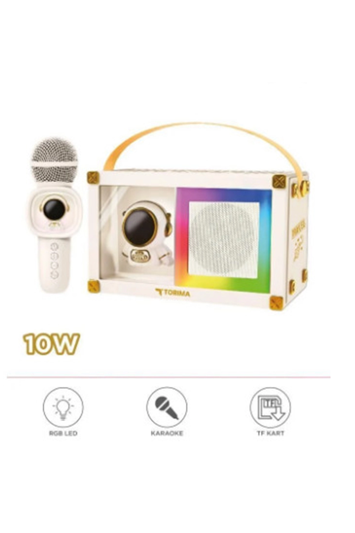 Just Cheap Store Taşinabilir Rgb İşili Sevimli Figürlü Mikrofonlu Karaoke Bluetoot