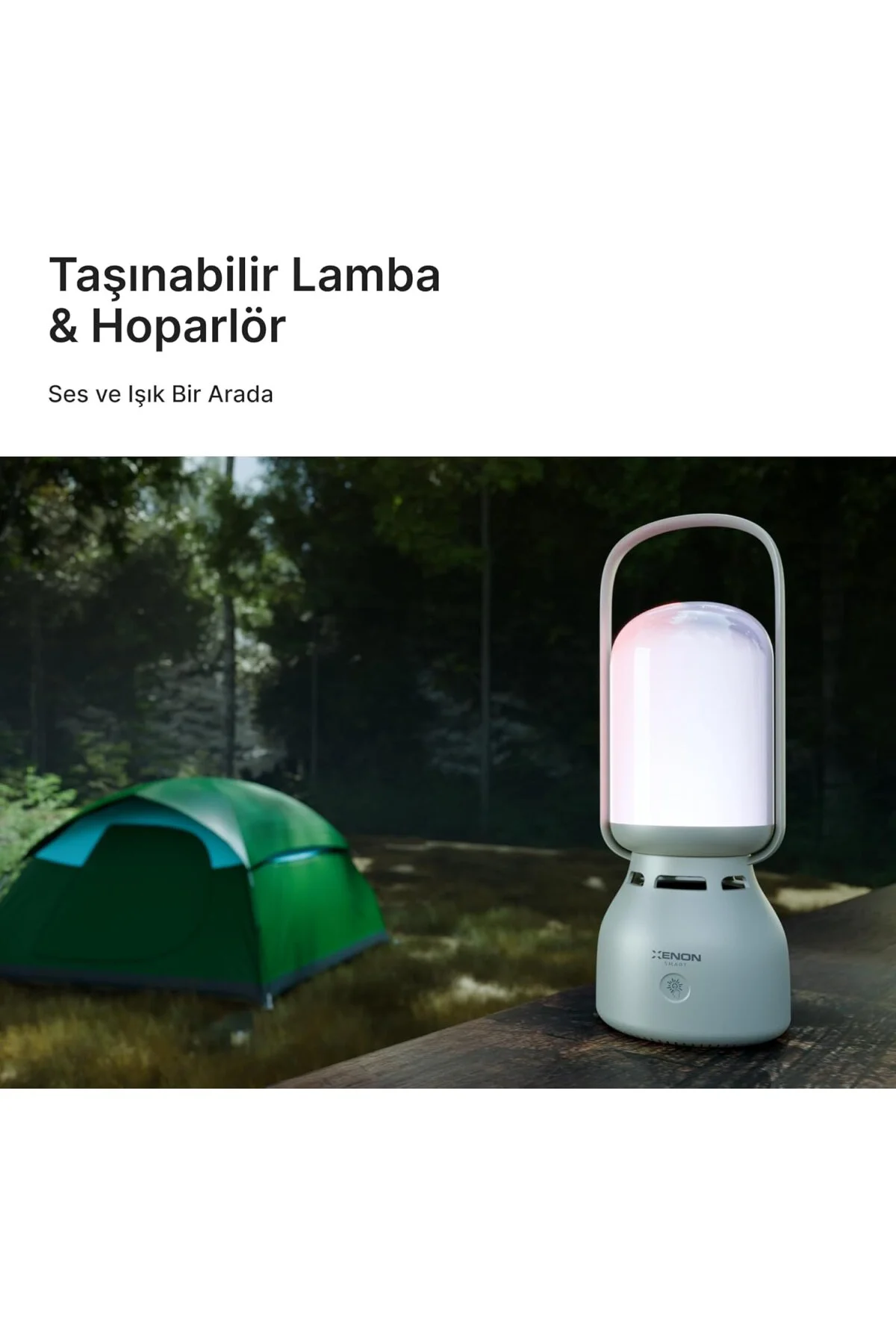 Taşınabilir RGB Lamba ve Bluetooth Hoparlör Kamp Outdoor Kullanım