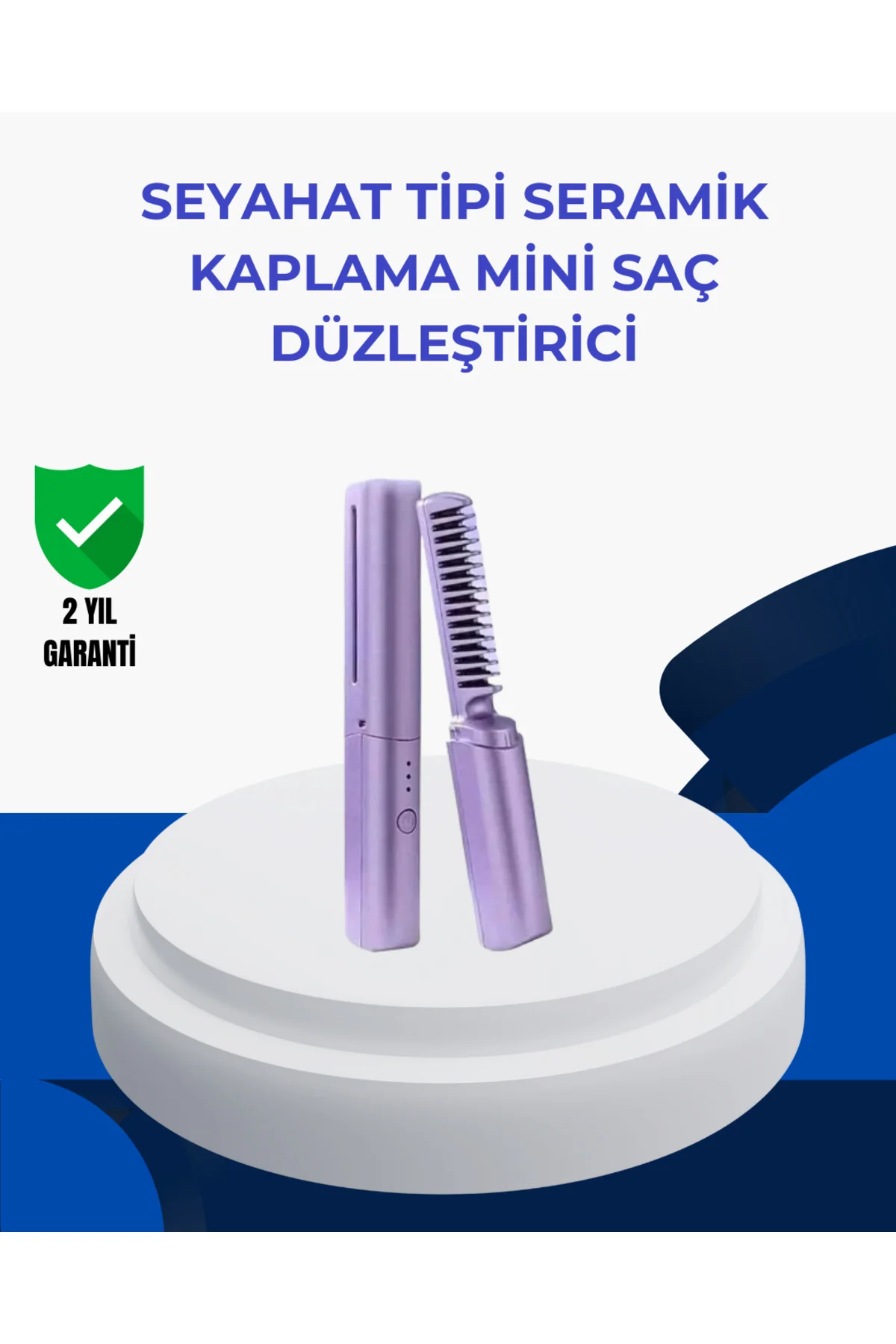 Taşınabilir Saç Düzleştirici Tarak – Ayarlanabilir Isı Kontrollü