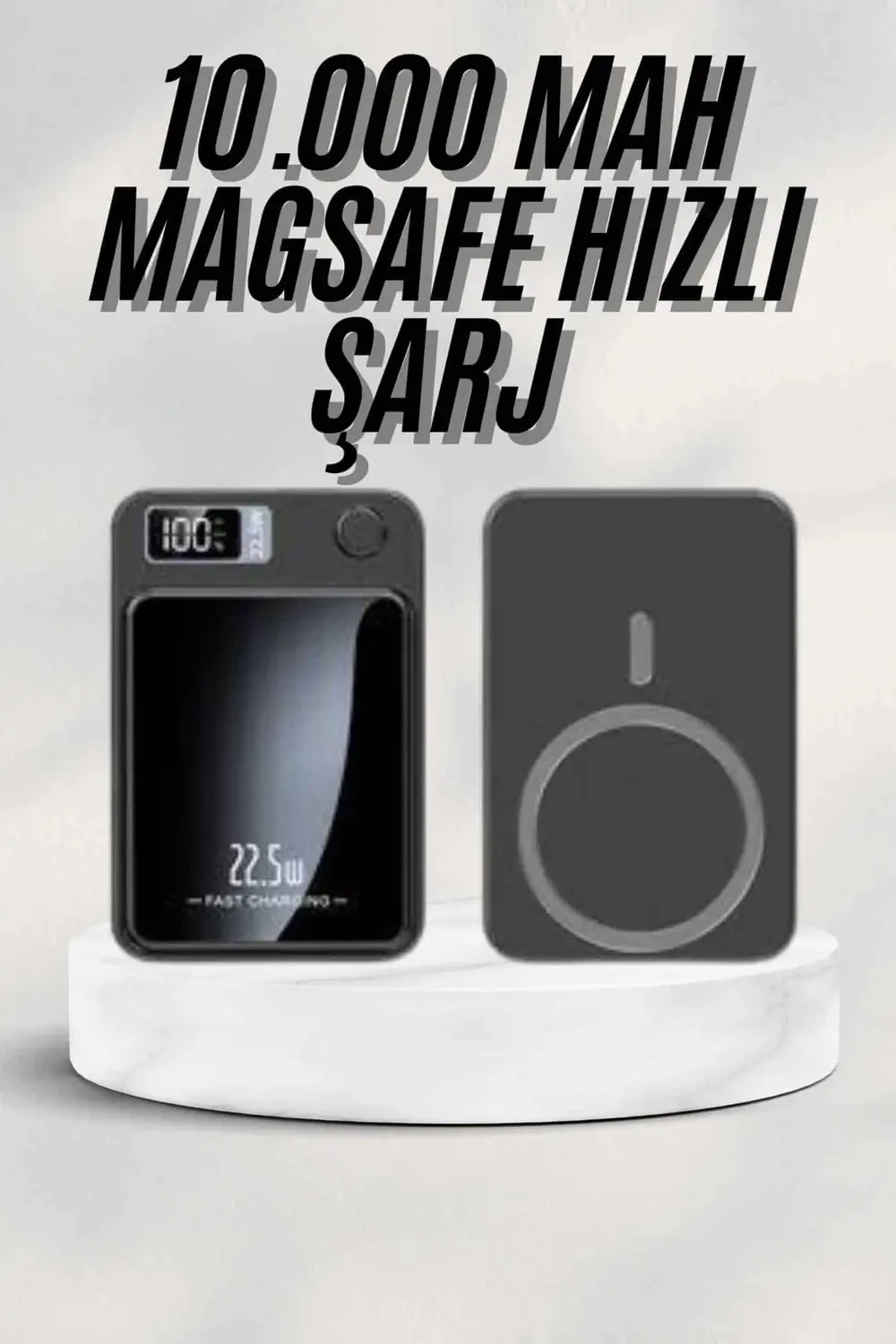 Taşınabilir Şarj Magsafe Powerbank 10.000 mAh Hızlı Şarj Led Göst