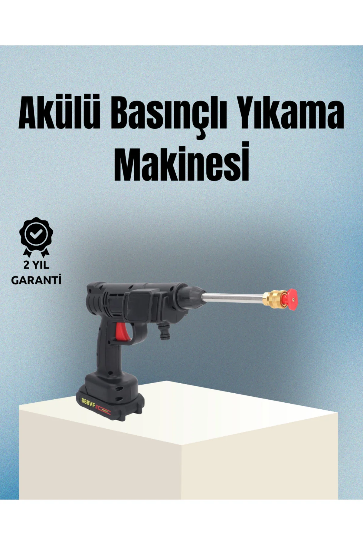Taşınabilir Şarjlı Basınçlı Yıkama Tabancası Köpük Aparatlı - ayr