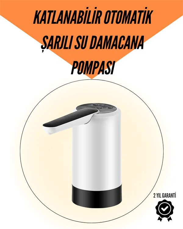Taşınabilir Şarjlı Damacana Su Pompası - Hijyenik, Otomatik ve Pratik Çözüm